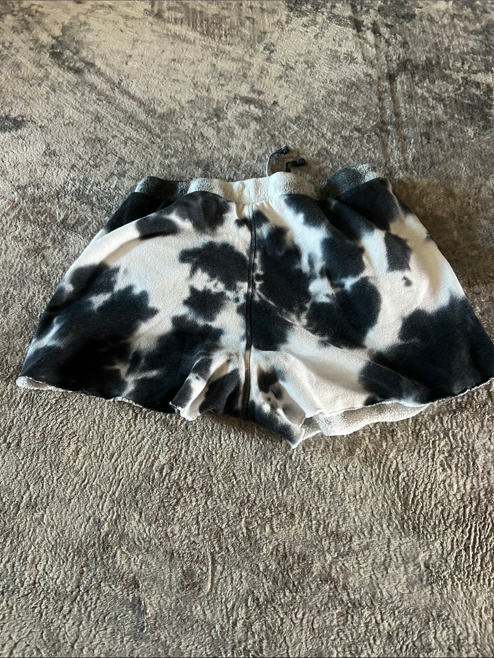 Free People Black & White Tie-Dye Lounge Shorts with Pockets Size Medium - Picture 5 of 7